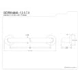 thumbnail image 2 of Kingston Brass GDR814427 Silver Sage 42-Inch X 1-1/4-Inch OD ADA Grab Bar, Brushed Brass, 2 of 2