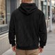 thumbnail image 2 of Blusa de manga larga con capucha para hombre, jersey de color liso, forro polar, bolsillo con cordón, sudadera de manga larga con capucha, blusa de poliéster para hombre, 2 of 7