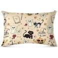 thumbnail image 2 of GZHJMY Cat Star Halloween Pillowcase Plush Pillowcase for Hair and Skin, Soft Standard Size Pillow Cases Zippered Queen Pillow Case Set of 1-21x54in Home Decor, 2 of 7