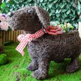 thumbnail image 2 of Faithtur Garden Artware, Cartoon Dog Shaped Rattan Statue Decorative Tools, 2 of 9
