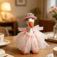thumbnail image 4 of RUINIXCW 7 Inch Desk Goose Outfits Desk Duck Outfit Mini Porch Goose Outfit for Desk Goose Figurine Summer Desktop Goose Clothes Pink Tulle Princess Dress and Hat and Hat Set (No Goose), 4 of 9