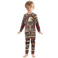 thumbnail image 6 of FORMRS Long Sleeve Top and Pants Pajama Set for Niños 2-Piece Sleepwear, Sizes 18M-8Y, Red Abstract Eagle, 6 of 6