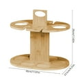 thumbnail image 3 of Bamboo Countertop Wine Rack with 4 Glass Holders & 2 Bottle Storage - Freestanding Bar Display Organizer in Brown, 3 of 6