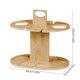 thumbnail image 3 of 4 Glass Rack And 2 Wine Bottle Holders Wine Glass Hanging Drying Stand Organizer Countertop Wine Rack Display Rack Bamboos, 3 of 6