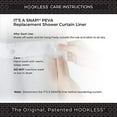 thumbnail image 3 of Hookless Clear Polyester & PEVA Shower Curtain, 72" x 54" Waterproof, 3 of 4