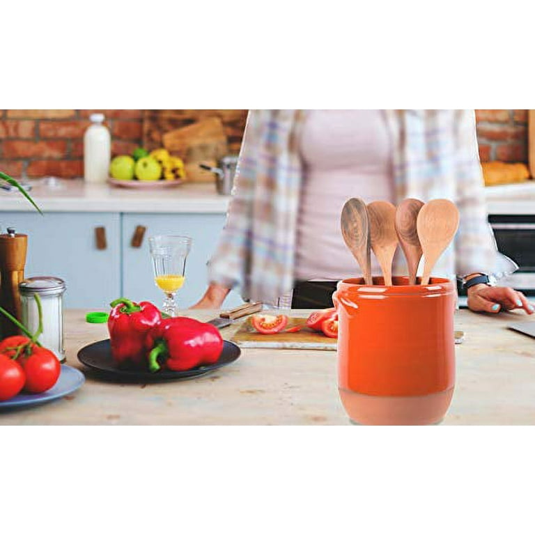 Jumbo Utensil Holder Aqua Mist Crock Flower Pot Kitchen Decor Hand Thrown  Vase Modern Home Decor MADE TO ORDER 