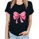 thumbnail image 3 of Fiudx Ropa de Mujer Top de Manga Corta con Cuello Redondo y Estampado Regular Sexy de Verano para Mujer, 3 of 3