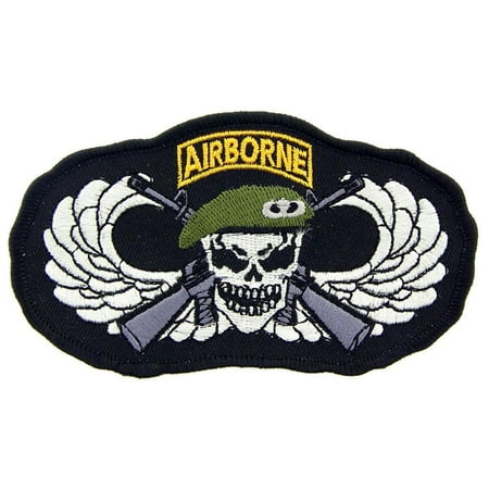 Black Airborne Wing - U.S. Army Airborne Wing Patch Black & White 3