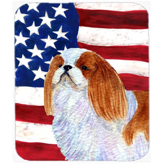 Carolines Treasures  Usa American Flag With English Toy Spaiel Usa Mouse Pad