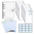 thumbnail image 1 of Baohd 6 Rings A6 Notebook Binder Loose Leaf Folder Budgeting Expense Saving Clear Clear, 1 of 1