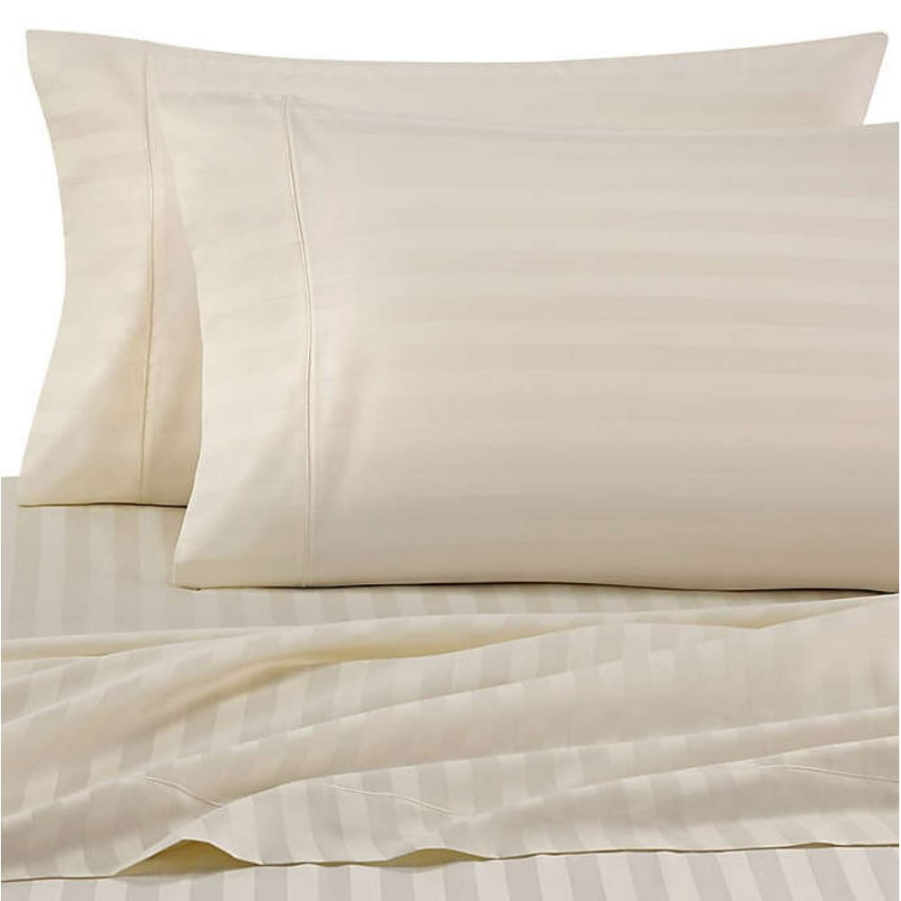 Wamsutta Damask Stripe 500 Thread Count Pimacott Queen Sheet Set In