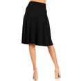 thumbnail image 3 of Women's Casual Foldable High Waist A-Line Midi Skirt with Stretch Fabric, 3 of 4