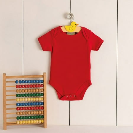

Larkwood Baby Short Sleeved Body Suit With Envelope Neck Opening