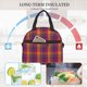 thumbnail image 4 of Balery Purple Yellow Buffalo Plaid Bolsa de Almuerzo Impresa, Caja de Almuerzo Reutilizable, Bolsa Térmica Aislada para Almuerzo, Bolsa Antiderrames, 4 of 7