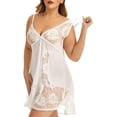 thumbnail image 3 of Women's Lingerie Lace Babydoll Plus Size Sleepwear Nightwear Mesh Chemise, 3 of 10