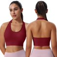 thumbnail image 6 of Halter Bra Bras for Women Breathable Bras for Women Minimalist Back Bra Low-impact Yoga Sports Bralettes Light Support Back Bra Back Support Bra Crossover Bra Low Back Bra Lift Support Bra, 6 of 9