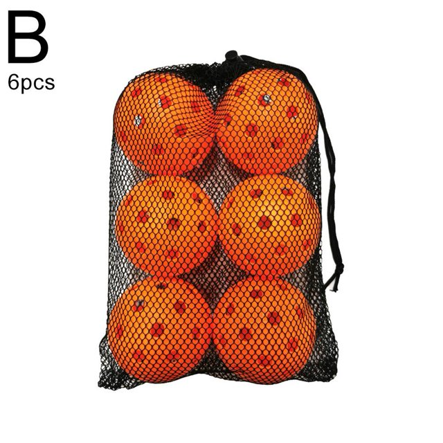 Combo de Pickleball Extérieur - 6 Balles en Plastique Durables avec Sac de Transport