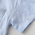 thumbnail image 6 of CYRBOKO Toddler Boys Short Sleeve Button Shirts, Embroidered Crewneck 2025 Cotton Summer Shirts Blue Size 2-3 T, 6 of 9