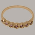 thumbnail image 6 of LBG British Made 18k Rose Gold Real Genuine Pink Tourmaline Womens Eternity Ring - 33 size options - Size 8.25, 6 of 9