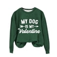 thumbnail image 2 of Baqcunre Crewneck Sweatshirts Love Funny Round Neck Long Sleeve Tee Top Pullover(Green S-XXL),Womens Sweatshirt Womens Tops Valentine'S Day Shirts For Women, 2 of 4