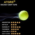 thumbnail image 4 of HLONK Tennis Grip Tacky Tennis Racket Grip Tape Absorbent Anti-slip Tennis Overgrip for Tennis Badminton  Racquet Handle Grip with Damping Ridges Overgrips and Overwraps, 4 of 7