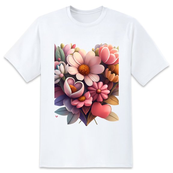 Men's Graphic TeeFlowers (15) Letter Print T-Shirts Round Neck Short Sleeves Sizes XS-5XL Summer Daily Casual Tops