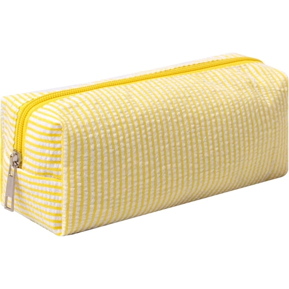 KGOJDYNFYSL Cute Pencil Case Capacity Pencil Pouch Aesthetic Pen Bag Office Stationery Organizer Simple Sturdy Multifunctional Cosmetic Pouch (yellow)