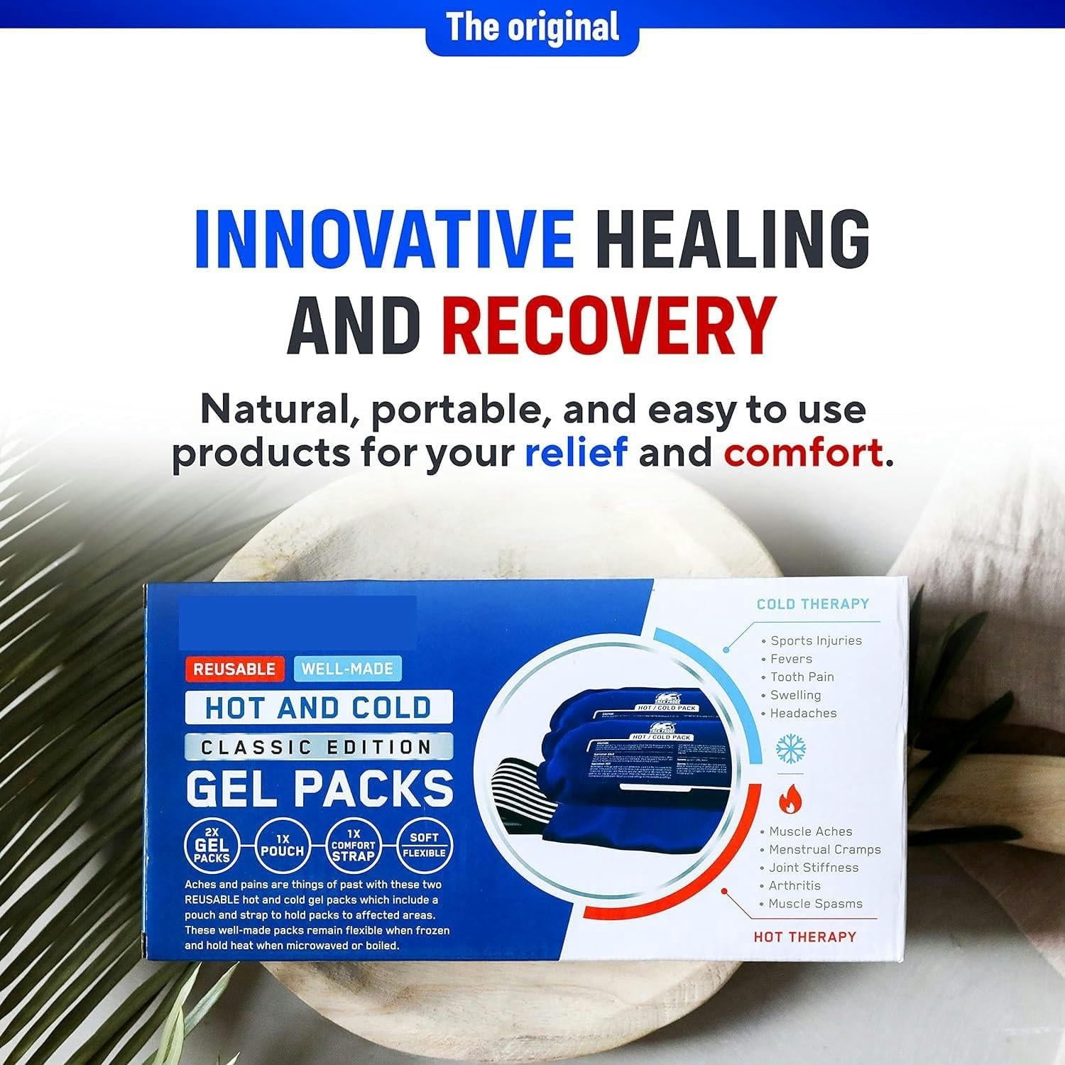 GXCZ Ice Pack (3-Piece Set), Reusable Hot and Cold Therapy Gel Wrap, for Injuries Joint Pain Muscle Soreness and Body Inflammation Adjustable & Flexible for Knees Back Shoulders Arms and Legs