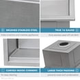 thumbnail image 5 of Ruvati USA RVH8036 33 x 22 in. Workstation Drop-in 40-60 Double Bowl Topmount Rounded Corners Kitchen Sink, 5 of 7
