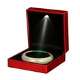 thumbnail image 2 of LED Light Ring Box, Fashionable LED Illuminated Ring Storage Jewelry Box Showcase Gift (Bracelet Box Size)-Red, 2 of 9