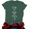 thumbnail image 4 of AuroraX Funny T-Shirts for Women,Oversized Crewneck Short Sleeve Green Women Tops Holiday Valentines T-Shirts Gift for Teen Girl, 4 of 8