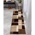 thumbnail image 2 of Well Woven Madison Shag Cubes Beige/Brown Modern Geometric Area Rug 20'' X 7'2'' Runner, 2 of 5