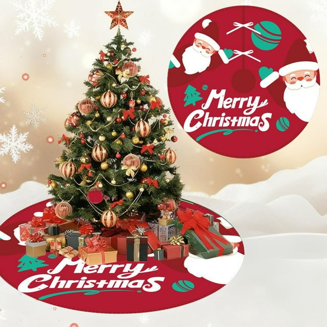 Falda de árbol Clot H, adornos navideños, vestido para árbol de Navidad, decoración de copos de nieve de Papá Noel, vestido para árbol de Navidad, crear una exquisita decoración para la base del árbol