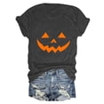 thumbnail image 4 of Halloween Shirts for Women Casual Graphic Tee for Summer Party Out with Jeans Round Neck T Shirt for Women’s Wardrobe Gray L, 4 of 4