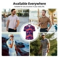 thumbnail image 5 of Sikiie Retro Palms Print Men's Short-sleeved POLO Shirts, Button-down Shirts and T-shirts are Suitable for Vacation, Leisure and Business-Small, 5 of 6
