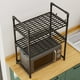 thumbnail image 5 of Estante de Encimera para Horno Microondas | Estante de Almacenamiento de Plástico Grueso de Varios Niveles con Ganchos | Instalación Sin Taladros | Organizador de Cocina Resistente a La Oxidación par, 5 of 6