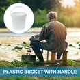 thumbnail image 4 of Stri Portable Plastic Bucket White Plastic Bucket Plastic Water Bucket 3 Gallon Bucket, 4 of 7