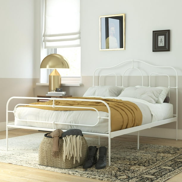 Mr Kate Primrose Metal Bed With, White Wrought Iron Bed Frame Full