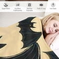thumbnail image 3 of Orinice Bat &amp; Pumpkin Blanket | Soft Warm Fuzzy Lightweight Throw Blanket Perfect for Couch, Bed, Decor, Travel &amp; Outdoor Use, Cozy Blankets for Adults Kids Women Girls  50x60in, 3 of 6