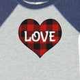thumbnail image 4 of Inktastic Valentine Buffalo Plaid Love Boys or Girls Baby Bodysuit, 4 of 5