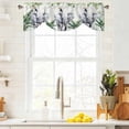 thumbnail image 4 of Tie Up Valances for Windows, Tropical Elephant Bird Adjustable Valance Curtains Window Treatment for Living Room/Bedroom, Watercolor Summer Palm Leaf Rod Pocket Kitchen Curtains & Drapes 60x18 Inch, 4 of 9