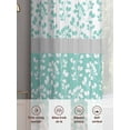 thumbnail image 6 of Turquoise Floral Sheer Curtains 63 Inch Length 2 Panels Set, Botanical Blossom Motif Boho Grey Stripes Voile Window Treatment Curtains Sheers Drapes for Bedroom/Living Room/Kitchen 52x"63"x2, 6 of 7