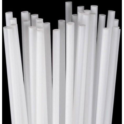 100 White BALLOON 1 Piece Long Tall STICKS plastic holder accessories set 