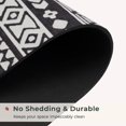 thumbnail image 5 of Bohemian Bath Mat Soft Boho Bathroom Mat Non-Slip Quick Dry Bath Rugs Thin Washable Shower Floor Mats with Super Water Absorbent Layer & Rubber Backing, 20"x32", Black & White, 5 of 6
