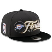 Men's New Era Charcoal/Black Oklahoma City Thunder 2025 Western Conference Champions Locker Room 9FIFTY Snapback Hat
