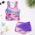 thumbnail image 6 of Psesaysky Axolotl Sea Girls Tankini Swimsuit 2 Piece Modest Bathing Suits for Girls Swim Tank Top + Bottoms, Size 6-15Y, 6 of 7