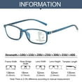 thumbnail image 3 of Fashion Frame Simple Vintage Anti-Blue Light Reading Glasses Progressive Multifocal Ultra Light Glasses BLUE STRENGTH 100, 3 of 7