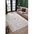 thumbnail image 2 of Dolny Cream Medallion Polyester Area Rugs for Living Room Washable Rugs Boho Moroccan Area Rug Soft Geometric Bohemian Carpet Distressed Indoor Rug for Bedroom Dining Room Office Nonslip Rug, 2 of 9