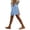 #03 Blue 【Mix & Match: Stock Up on Your Favorite Colors】, variant on Women's Cotton Blend High-Waisted Casual Shorts, Soft Pull-On Elastic Waistband with Drawstring, Side Pockets for Essentials, Tummy Control Fit, Everyday Comfort | TruBelle,Black S