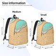 thumbnail image 2 of Vsdgher Beach Footprint Print Canvas Backpack Travel Rucksack Unisex Knapsack 15.7/17.7Inch Laptop Backpack for Work,College -Medium, 2 of 5